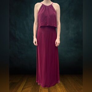 Formal Maroon Dress from David’s Bridal
